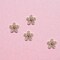 Angels Craft Gold Flower with Clear Rhinestone Embellishment Stickers